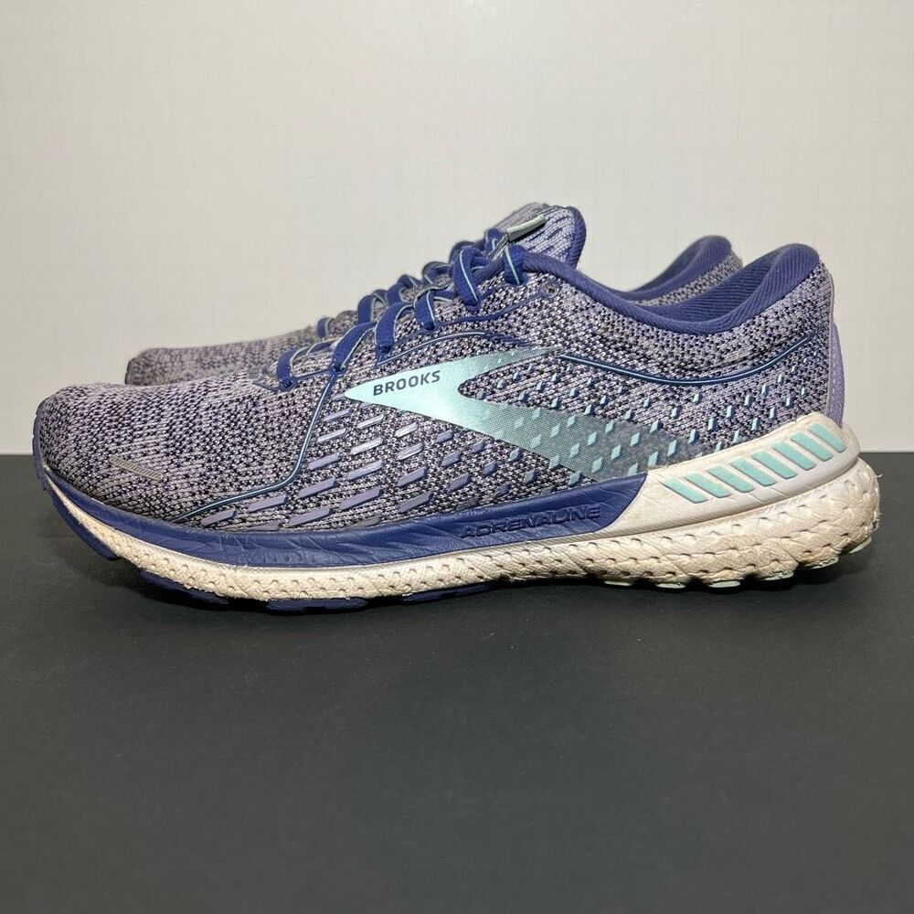 Womens BROOKS Adrenaline GTS 21 Purple Running Shoes / Size 8 Medium - Picture 3 of 9